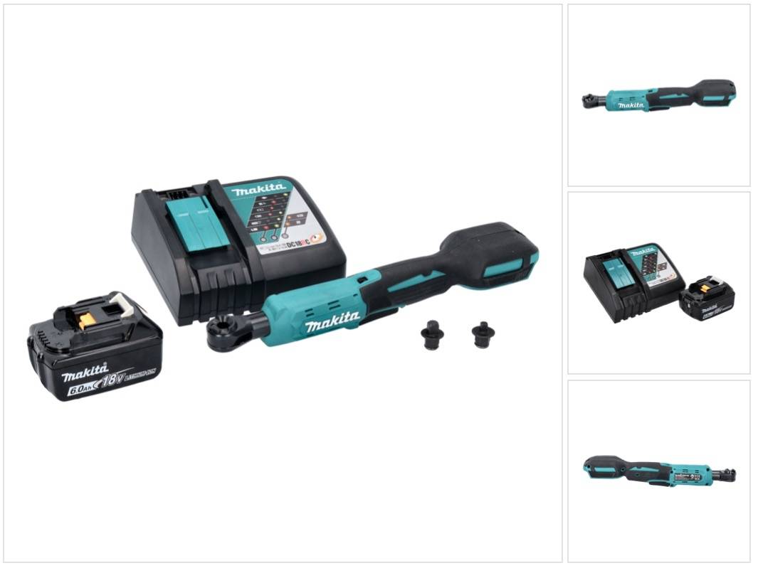 Makita DWR 180 RG1 Akku Ratschenschrauber 18 V 47,5 Nm 1/4" 3/8" + 1x Akku 6,0 Ah + Ladegerät-0
