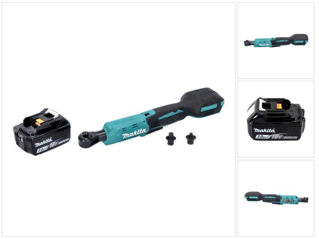 Makita DWR 180 F1 Akku Ratschenschrauber 18 V 47,5 Nm 1/4" 3/8" + 1x Akku 3,0 Ah - ohne Ladegerät-0