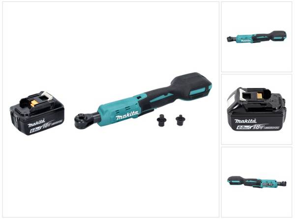 Makita DWR 180 G1 Akku Ratschenschrauber 18 V 47,5 Nm 1/4" 3/8" + 1x Akku 6,0 Ah - ohne Ladegerät