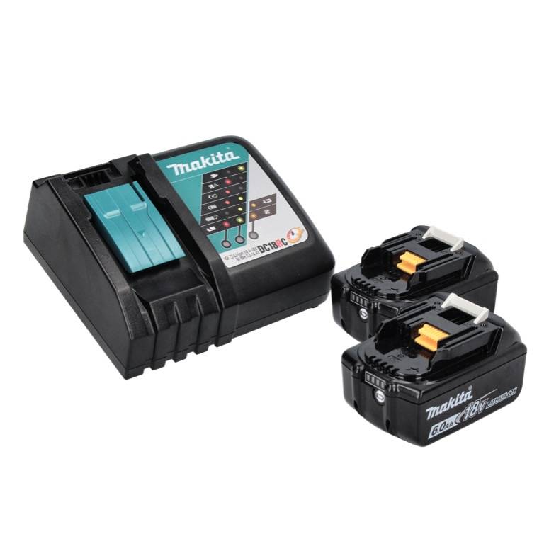 Makita DWR 180 RGJ Akku Ratschenschrauber 18 V 47,5 Nm 1/4" 3/8" + 2x Akku 6,0 Ah + Ladegerät + Makpac-2