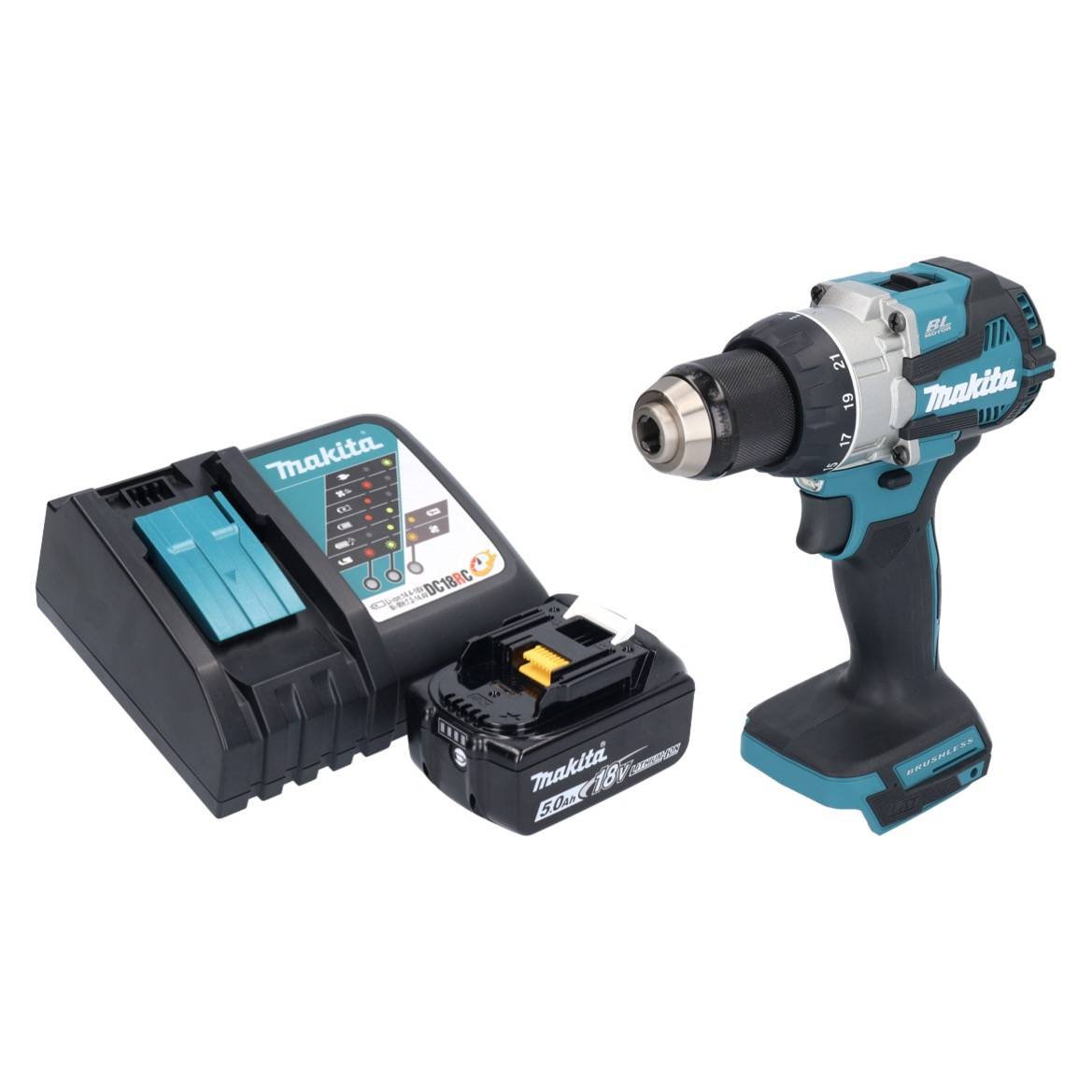 Makita DDF 489 RT1 Akku Bohrschrauber 18 V 73 Nm Brushless + 1x Akku 5,0 Ah + Ladegerät-1