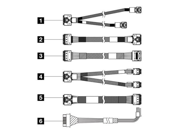Lenovo Speicherkabelkit - für 2.5" SAS/SATA Chassis Front BP1 - für ThinkSystem