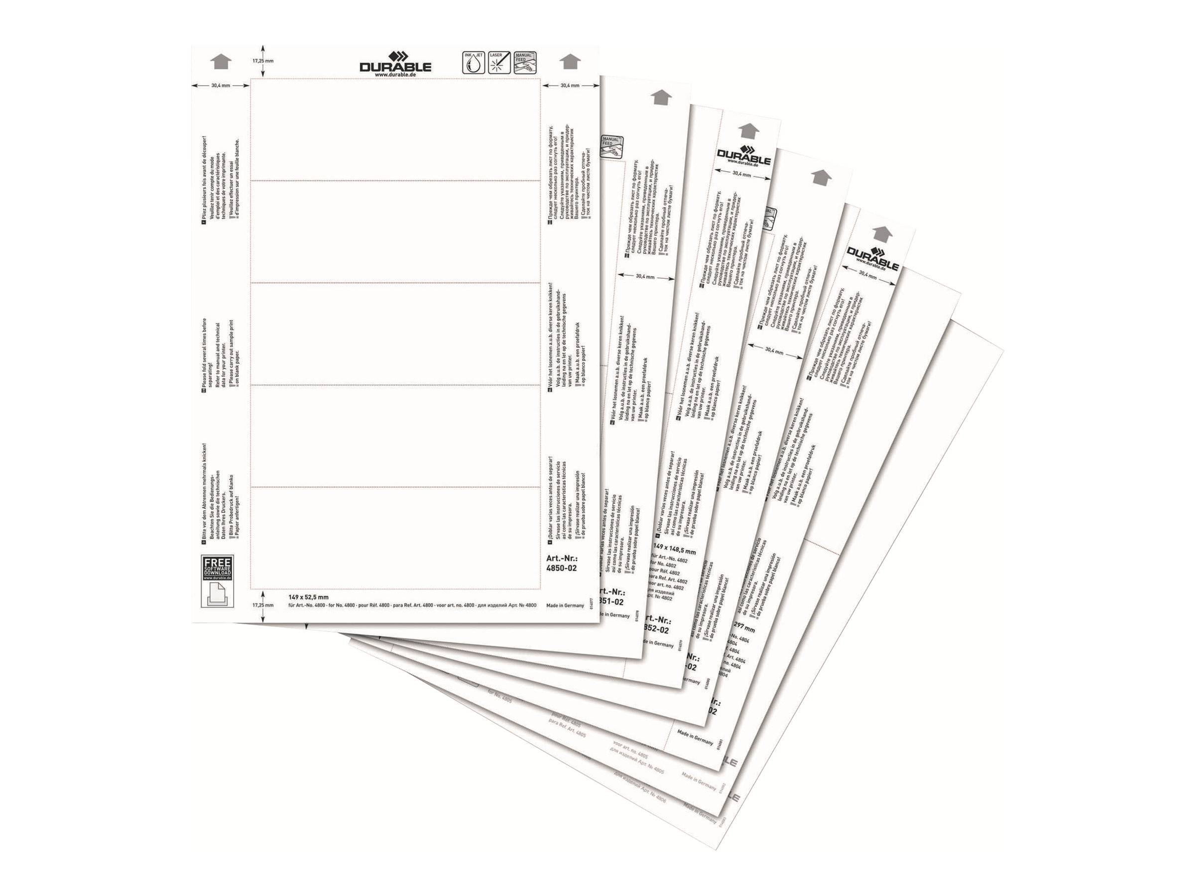 DURABLE Einsteckschilder für Namensschilder 21,0 x 29,7 cm 485602-2