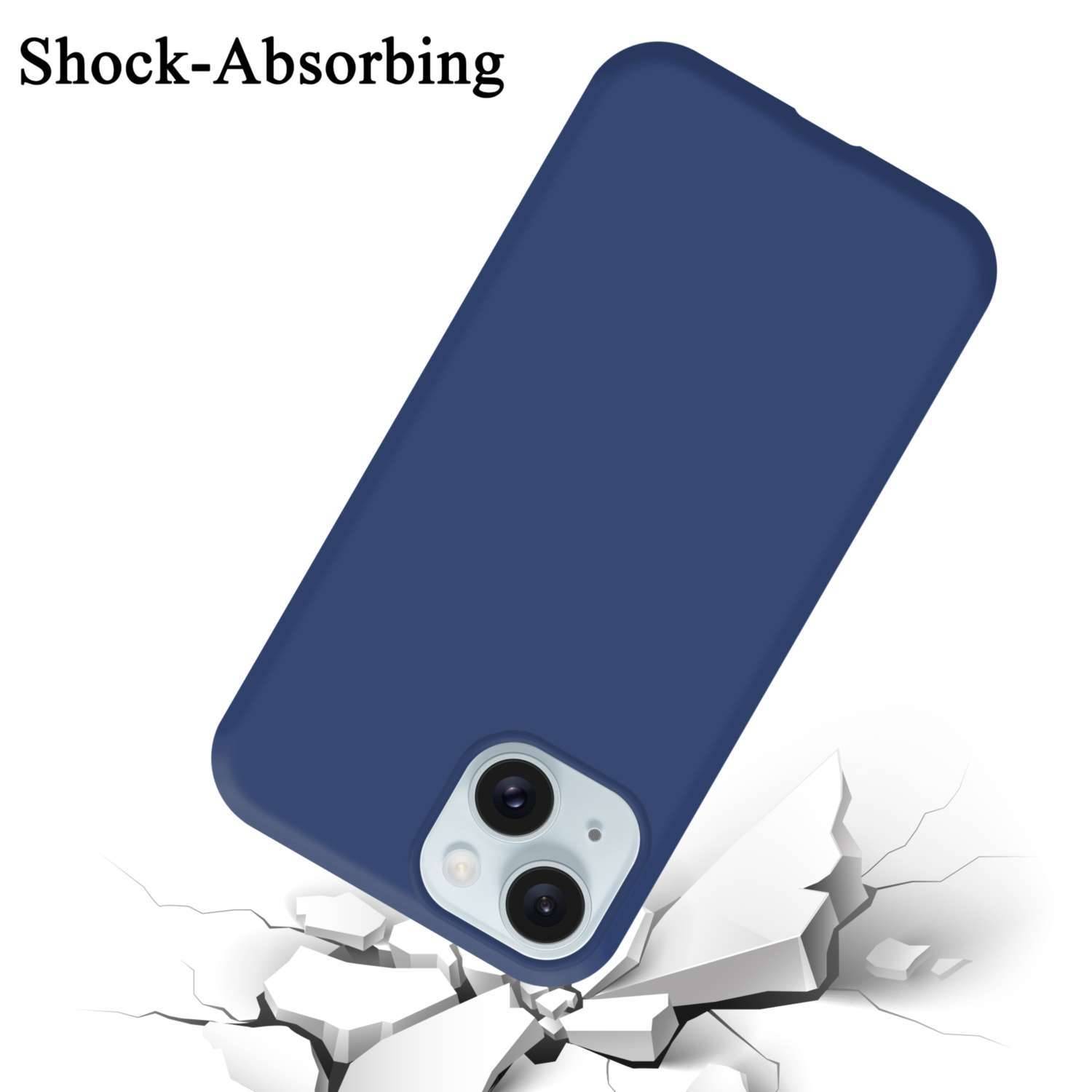 Cadorabo Schutzhülle für Apple iPhone 15 Hülle in Blau Handyhülle Case Cover TPU Etui-2