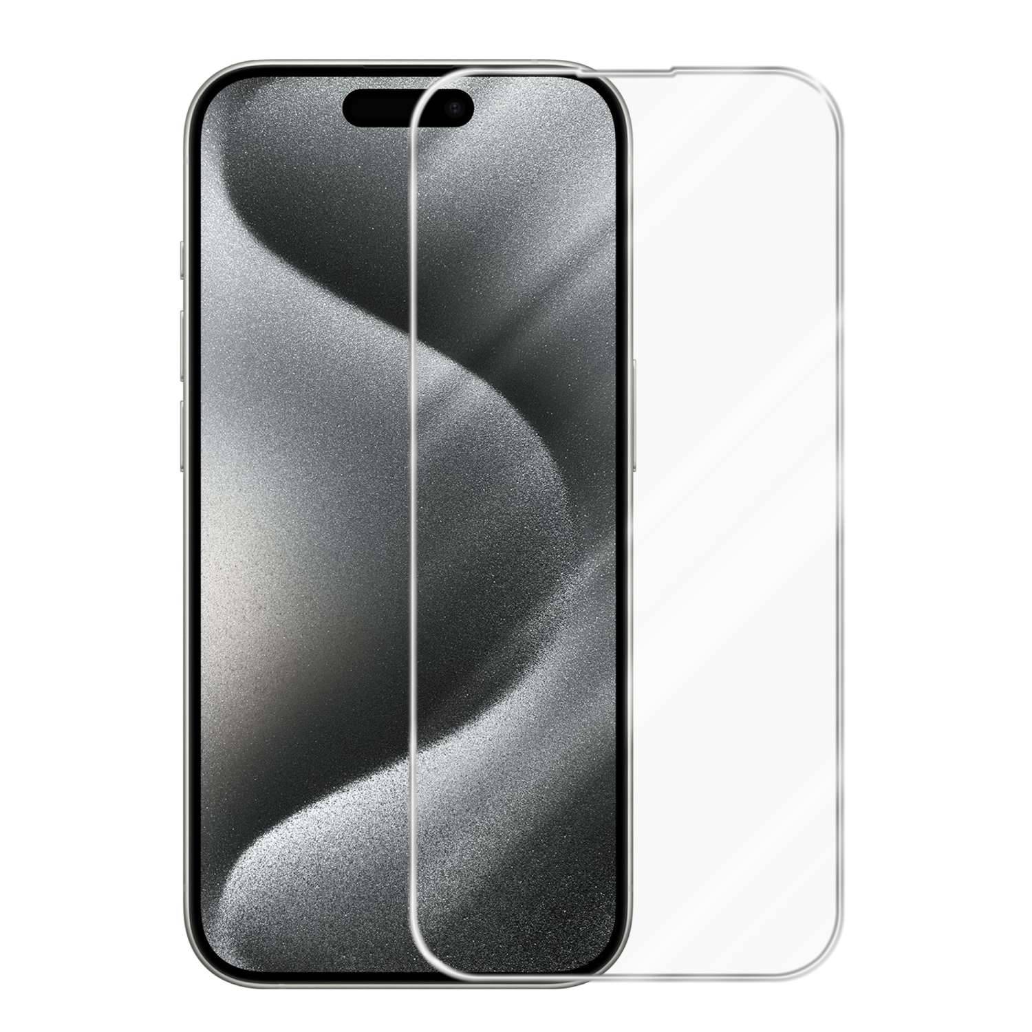 Cadorabo Panzer Folie für Apple iPhone 15 PRO Schutzfolie in Transparent Gehärtetes Tempered Display-Schutzglas-0