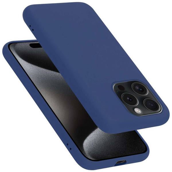 Cadorabo Schutzhülle für Apple iPhone 15 PRO MAX Hülle in Blau Handyhülle Case Cover TPU Etui