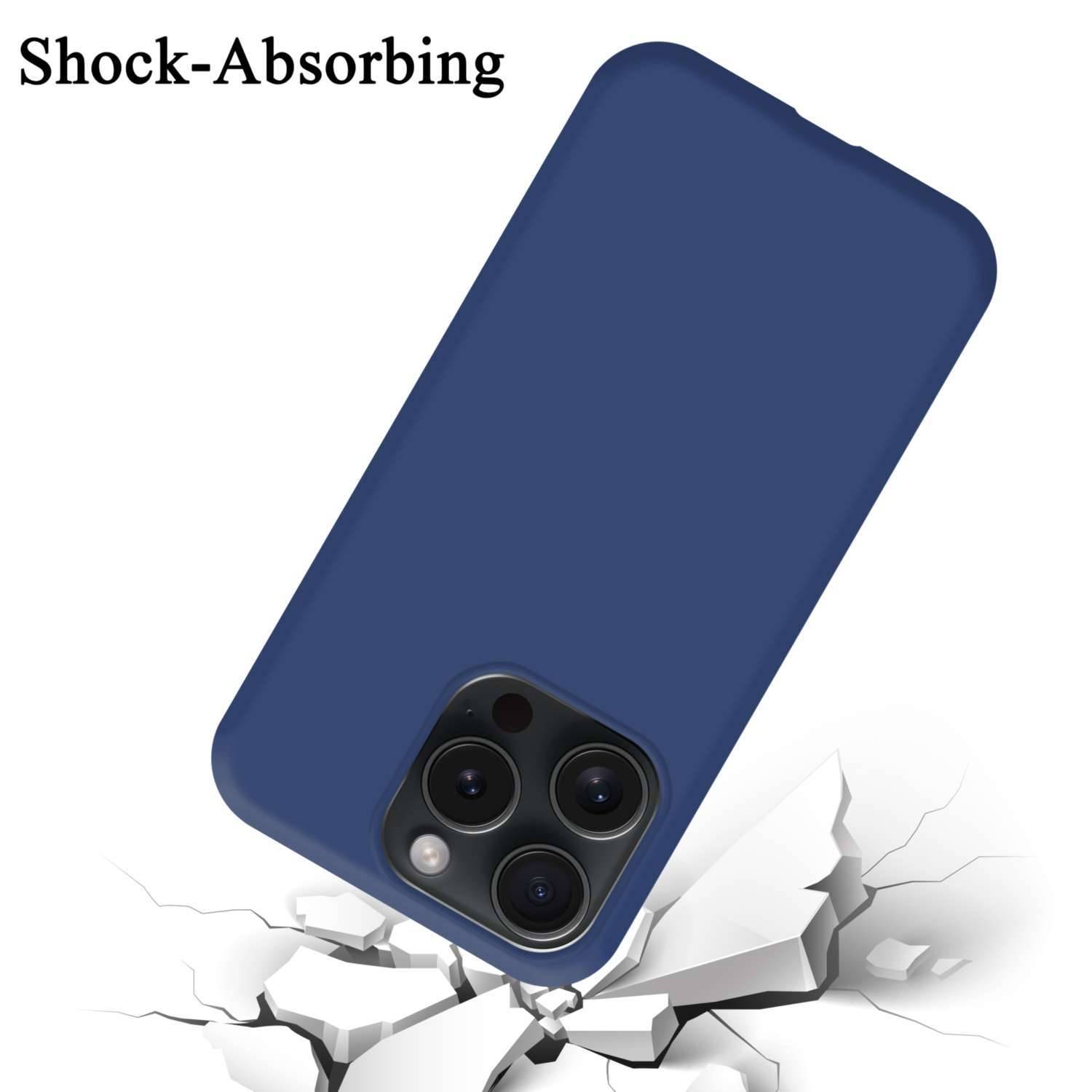 Cadorabo Schutzhülle für Apple iPhone 15 PRO MAX Hülle in Blau Handyhülle Case Cover TPU Etui-2