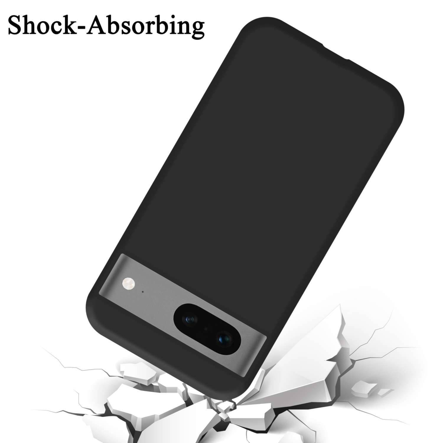 Cadorabo Schutzhülle für Google PIXEL 7 Hülle in Schwarz Handyhülle Case Cover TPU Etui-2
