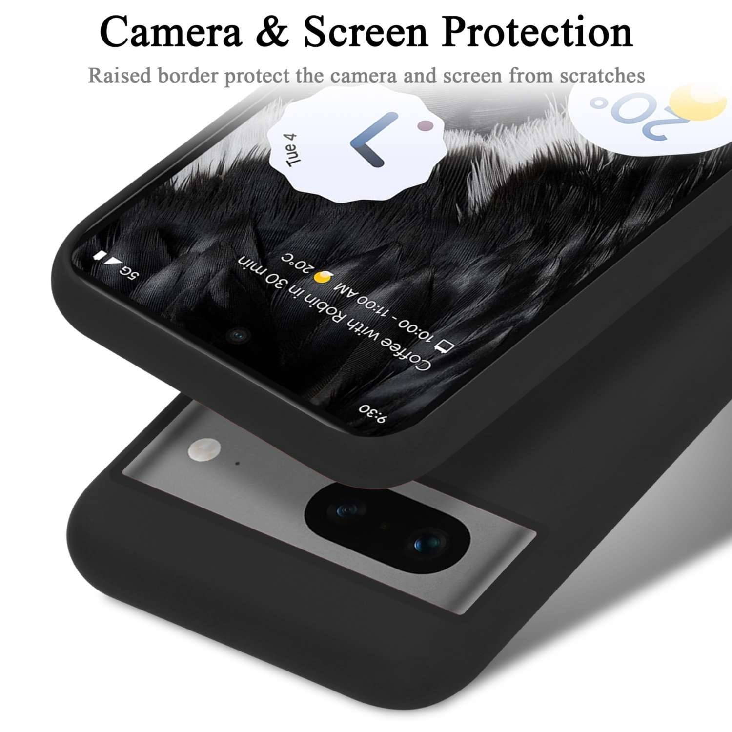 Cadorabo Schutzhülle für Google PIXEL 7 Hülle in Schwarz Handyhülle Case Cover TPU Etui-3