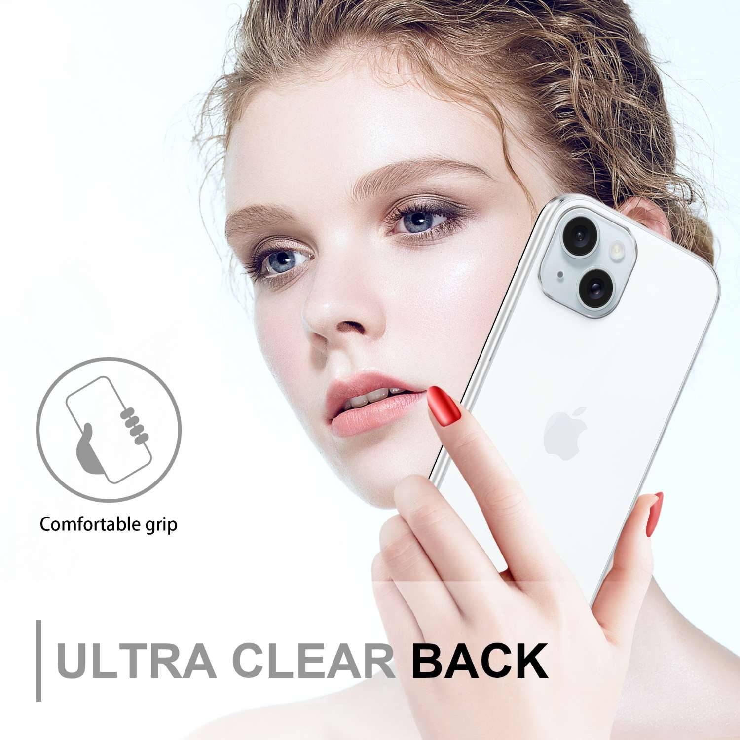 Cadorabo Schutzhülle für Apple iPhone 15 Hülle in Transparent 360° Etui Full Body Handyhülle Cover Case-2