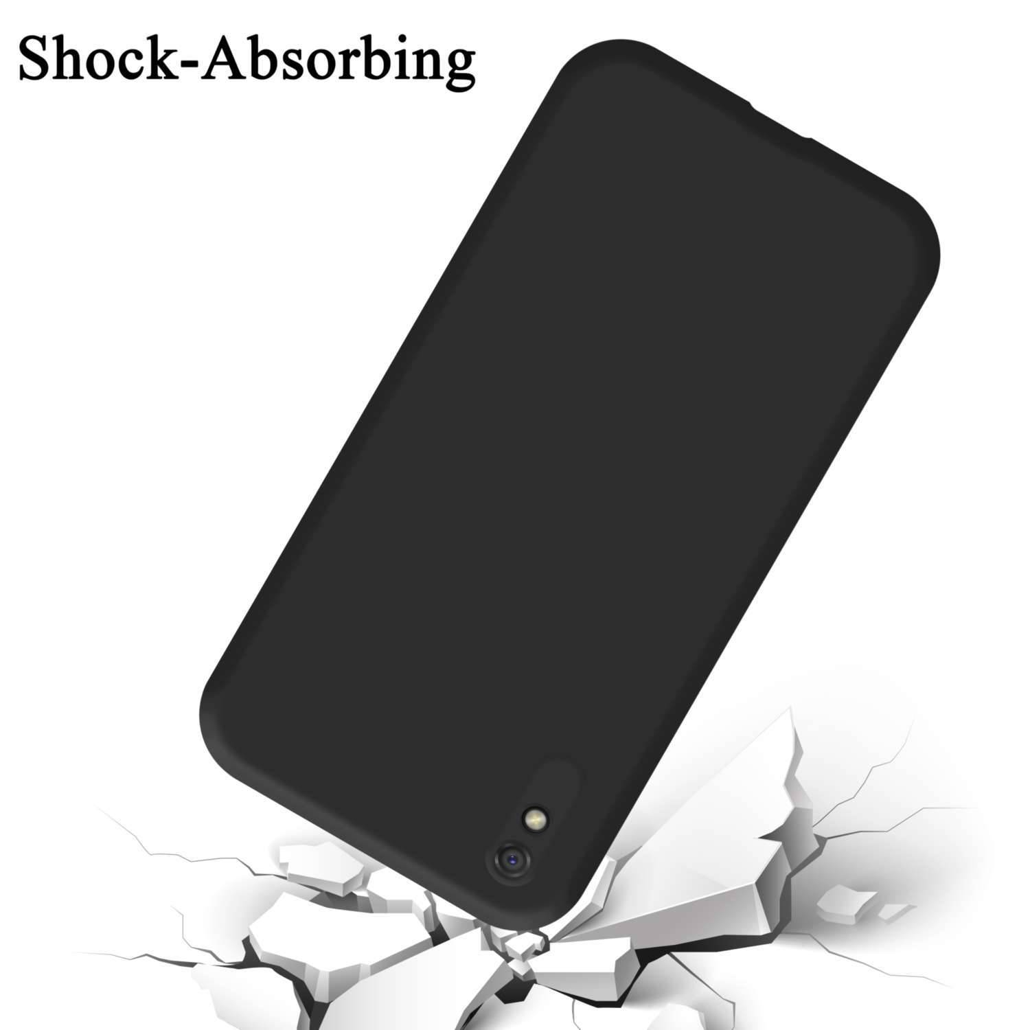 Cadorabo Schutzhülle für Xiaomi RedMi 9A / RedMi 9AT Hülle in Schwarz Handyhülle Case Cover TPU Etui-2