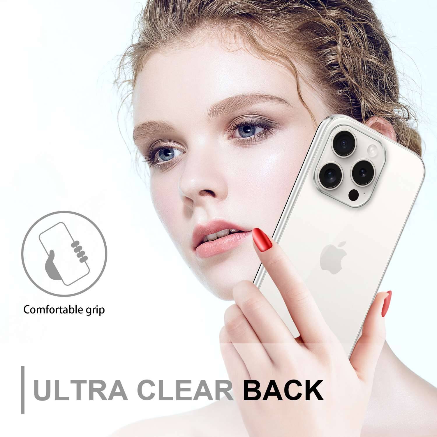 Cadorabo Schutzhülle für Apple iPhone 15 PRO Hülle in Transparent 360° Etui Full Body Handyhülle Cover Case-2