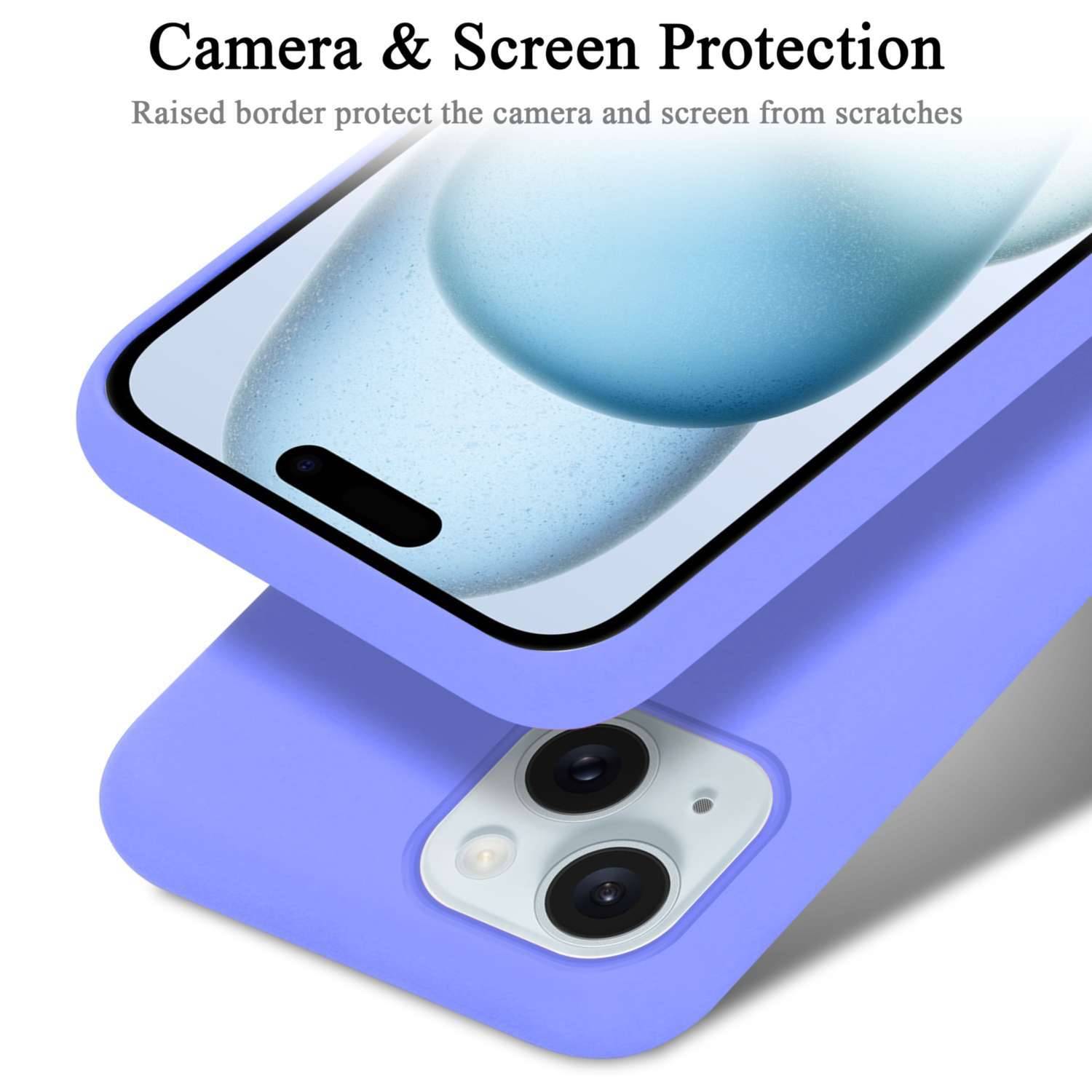 Cadorabo Schutzhülle für Apple iPhone 15 Hülle in Lila Handyhülle Case Cover TPU Etui-3