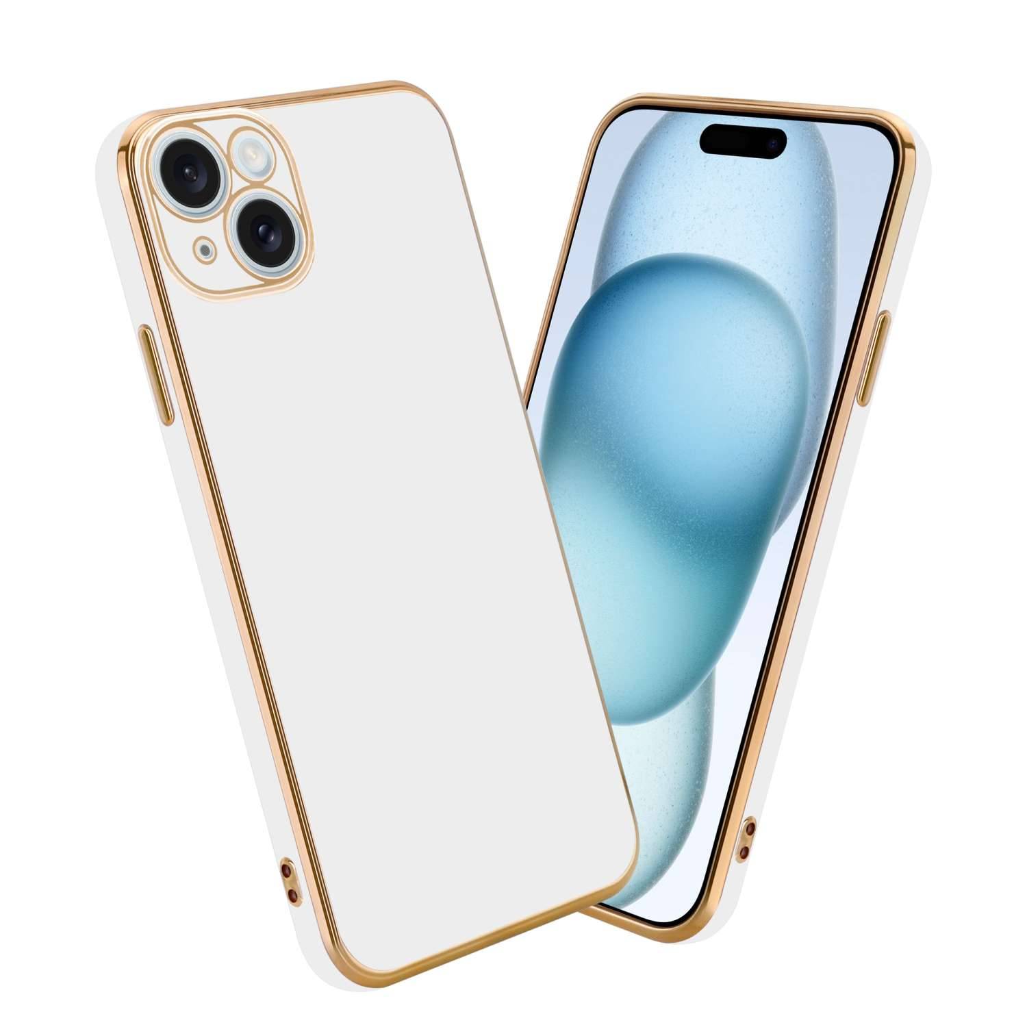 Cadorabo Schutzhülle für Apple iPhone 15 Hülle in Weiß Handyhülle TPU Silikon Kameraschutz Etui Case-0