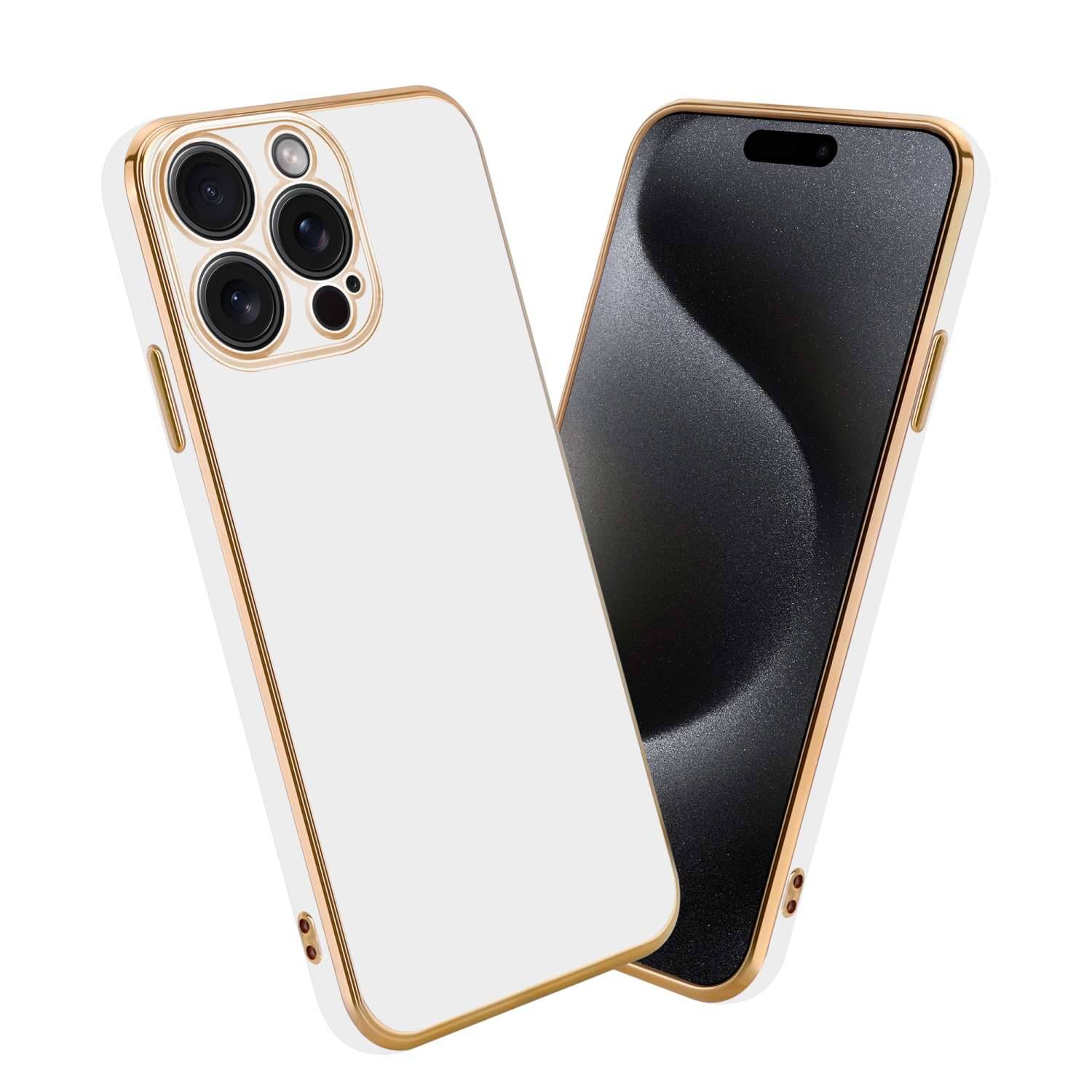 Cadorabo Schutzhülle für Apple iPhone 15 PRO Hülle in Weiß Handyhülle TPU Silikon Kameraschutz Etui Case-0