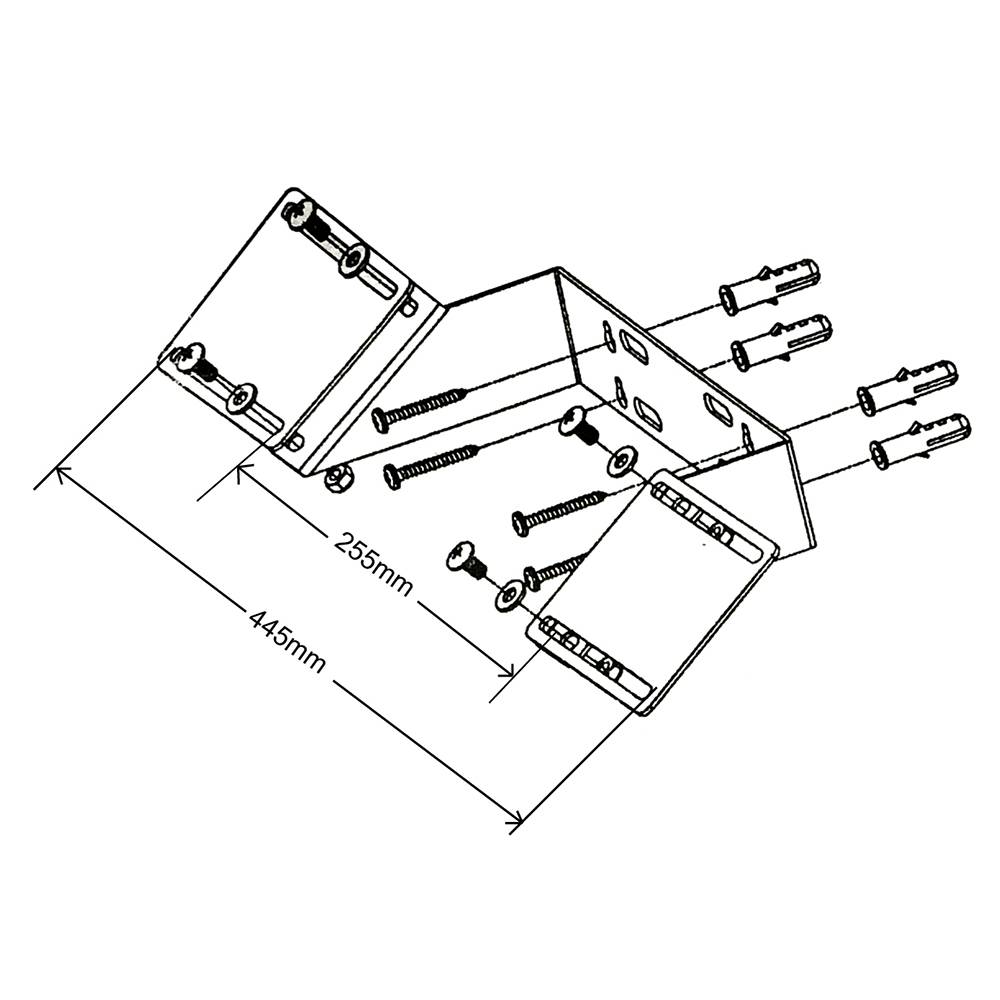 Offgridtec© Wand-Mast Montageset für 5-10w Module-0