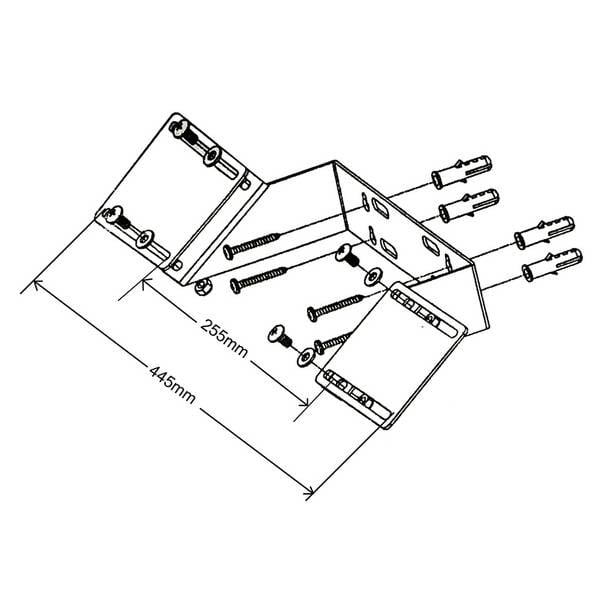 Offgridtec© Wand-Mast Montageset für 5-10w Module