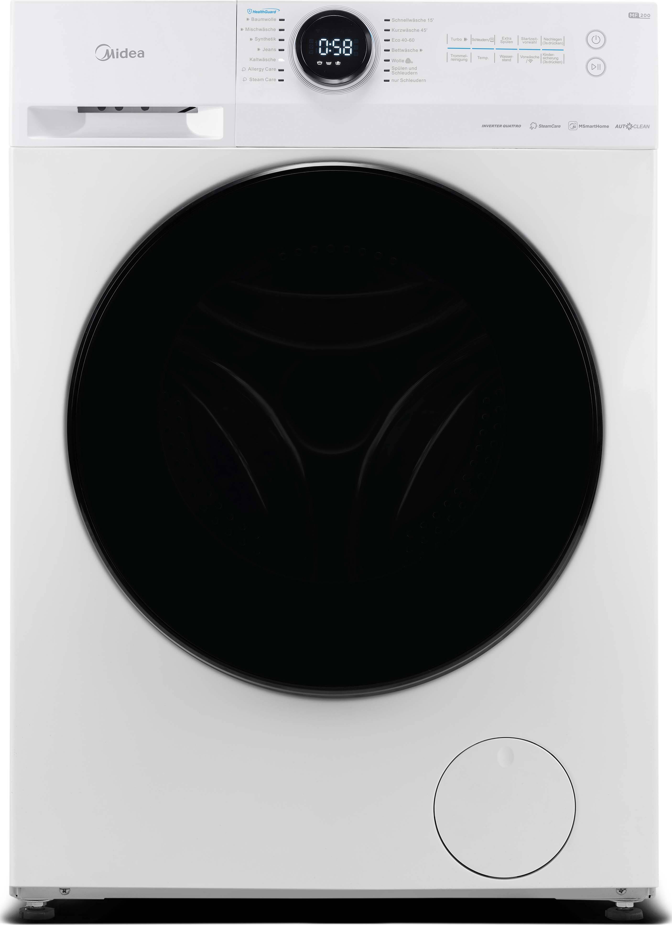 Midea Europe Waschautomat WLAN-fähig,IOT,Lunar MF200W90WB-14A Bauform=Standgerät