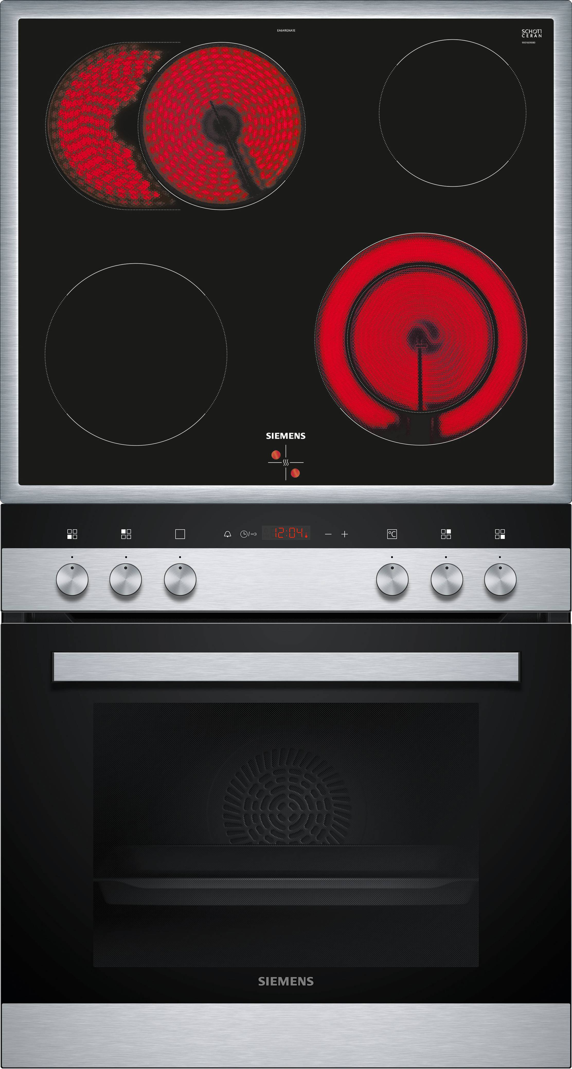 Siemens EQ111KS01B, Keramik, 4 Zone(n), Glas, 4 Zone(n), Groß, Rund-0