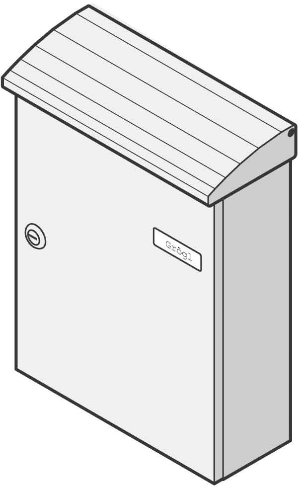 Renz Metallwaren. Briefkasten gr 17-1-10114 gr-0