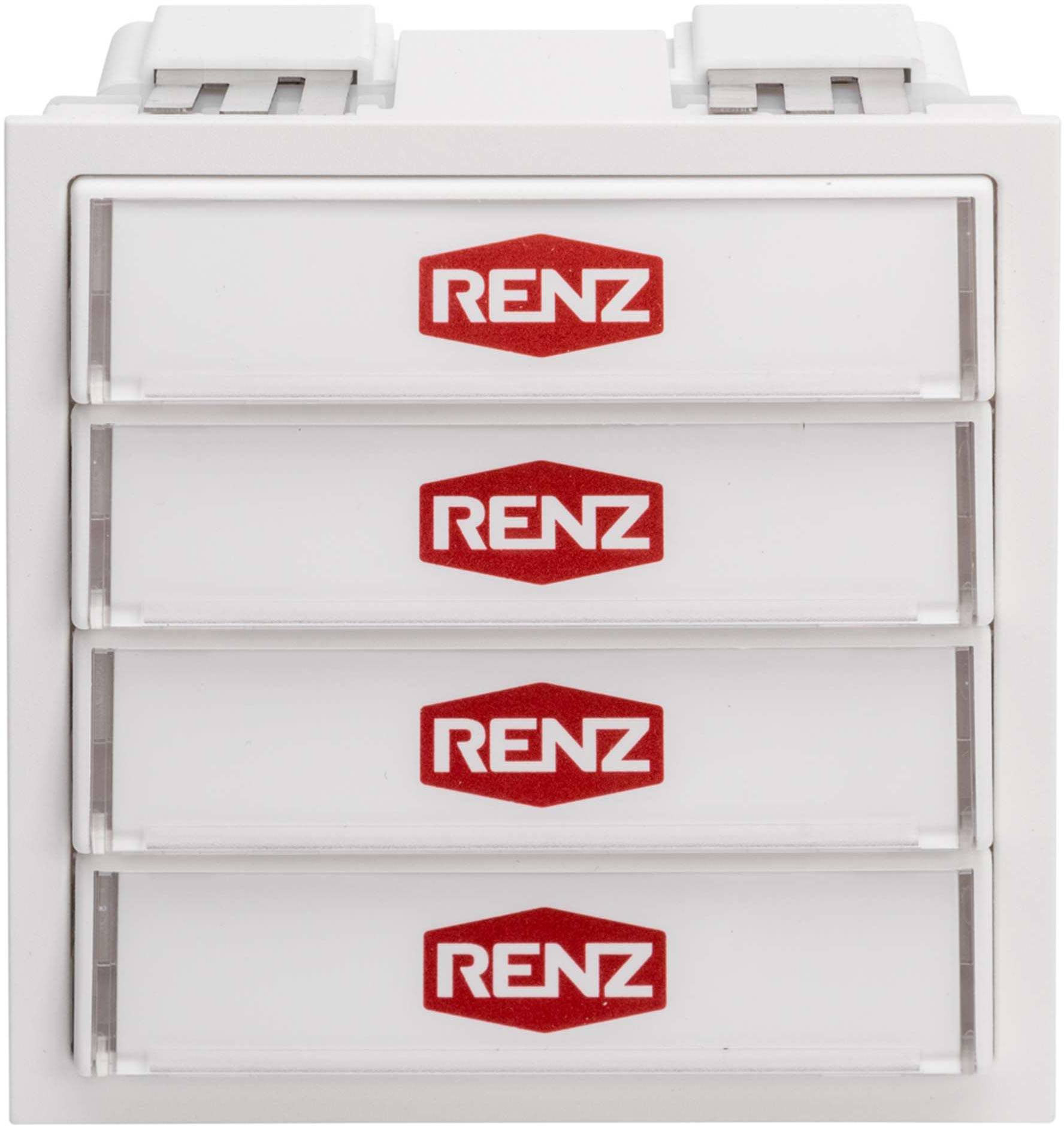 Renz Metallwaren. Klingelmodul mit 4 Klingeltaster 97-9-85272 ws-0