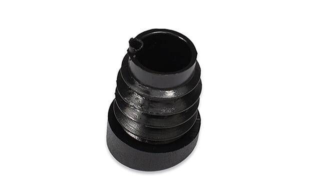 schräge Gleiter rund 18x1,5-2 - PE, schwarz - emico-0