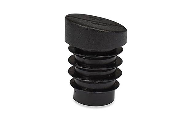 schräge Gleiter rund 18x1,5-2 - PE, schwarz - emico-1