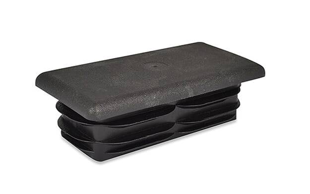 Gleiter rechteckig 160/50 x 2,5-5,5 - PE, schwarz - emico-0