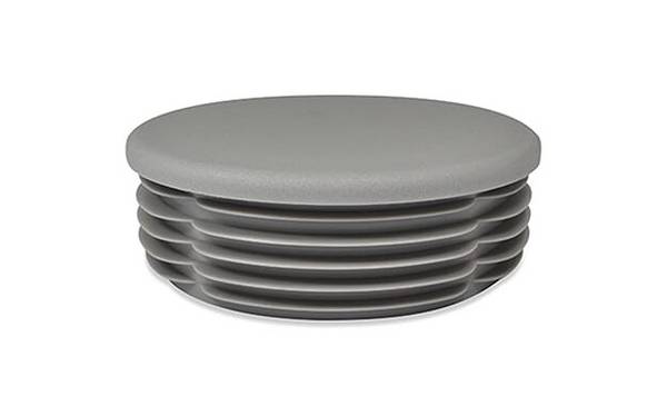 Gleiter rund 177,8x3,2-8 - PE, grau ~ RAL 7042 - emico
