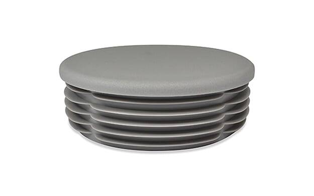 Gleiter rund 177,8x3,2-8 - PE, grau ~ RAL 7042 - emico-0