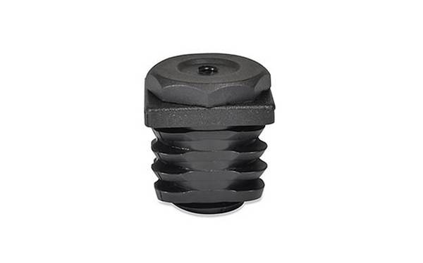 Einstellstopfen quadr. 30x30x1,5-2 8k - PA, schwarz - emico