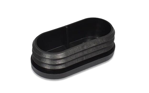 Gleiter oval 20/10x1-2 - PE, schwarz - emico-1