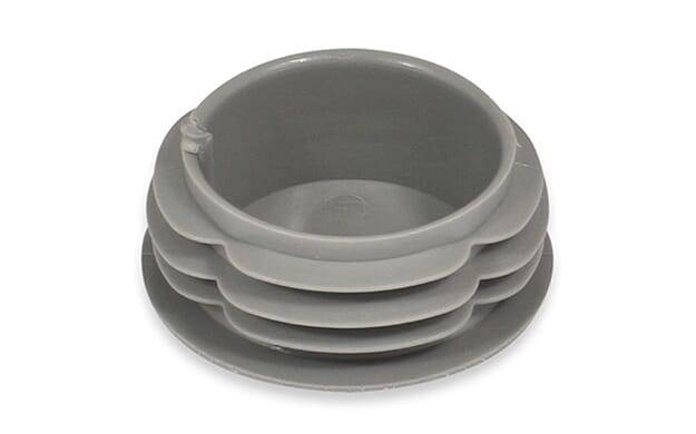 Gleiter rund 34x0,8-3 - PE, grau - emico-1