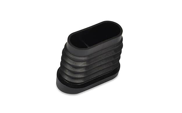 schräge Gleiter oval 40x20x1-2 - PE, schwarz - emico-1