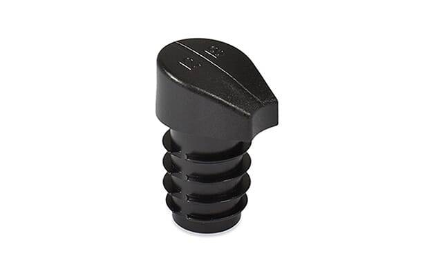 schräge Gleiter rund 20x1,5-2 - PE, schwarz - emico-1