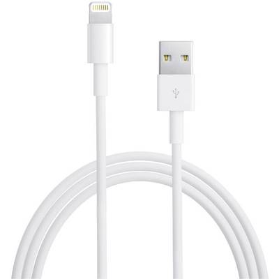 Apple iPad, iPhone, iPod Anschlusskabel [1x USB 2.0 Stecker A - 1x Apple Lightning-Stecker] 1.00 m Weiß