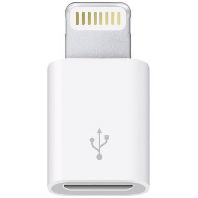 Apple iPod, iPhone, iPad Adapter [1x Apple Lightning-Stecker - 1x USB 2.0 Buchse Micro-B]  Weiß