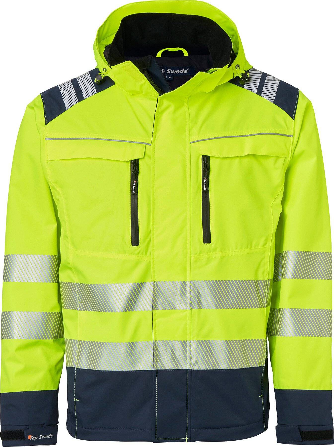 130 Shell-Jacke, Unisex, Fluoreszierendes gelb/navy blau, 3XL-0