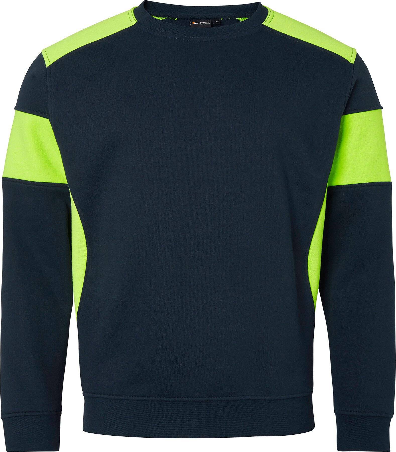 221 Sweatshirt, Unisex, navy blau/Fluoreszierendes gelb, 3XL-0