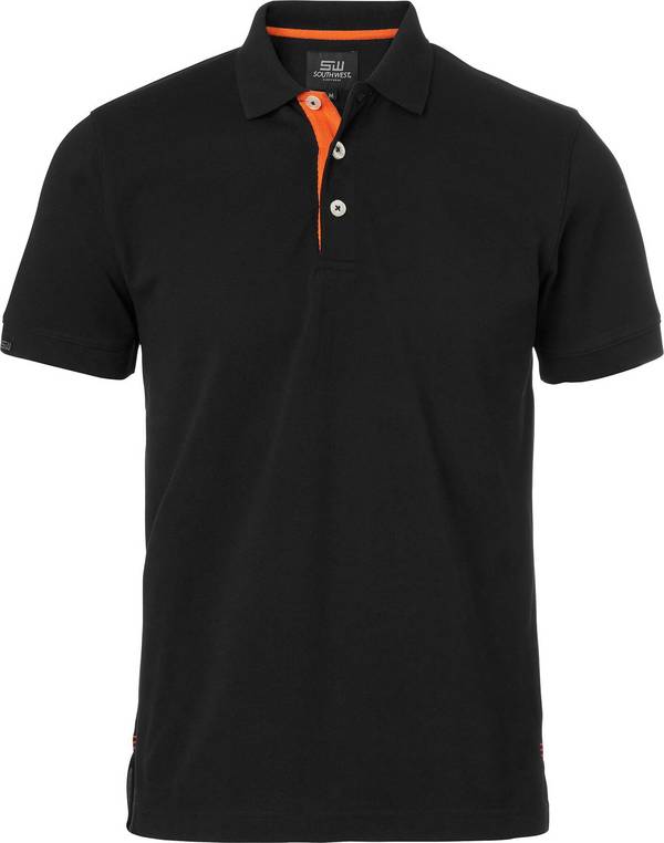 Weston Poloshirt, Herren, schwarz/orange, M