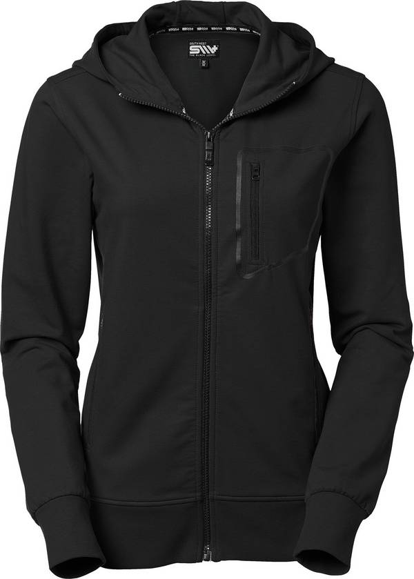 Mia Full-Zip Sweatshirt, Damen, schwarz, L