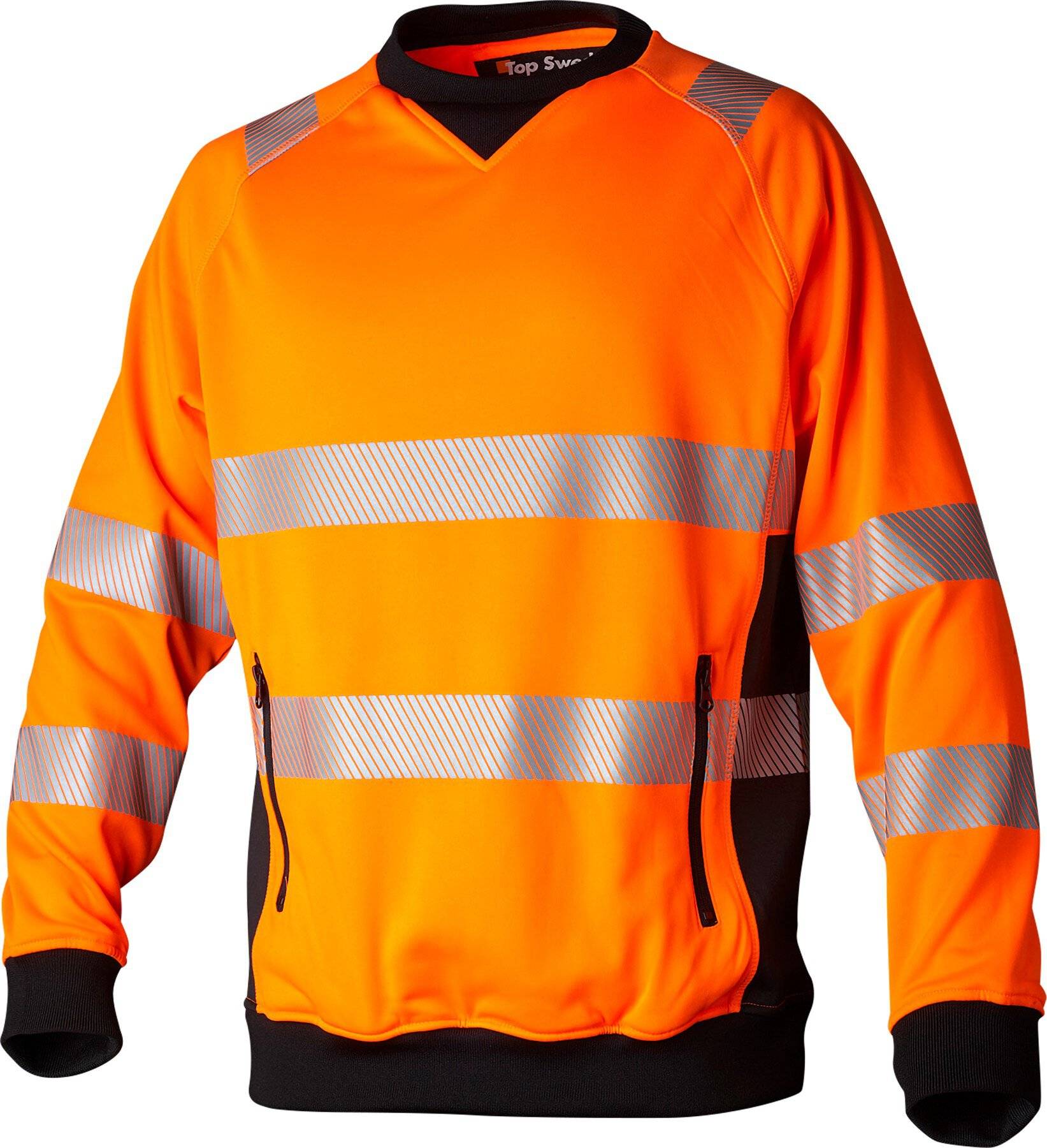 132 Sweatshirt, Unisex, Fluoreszierendes orange/schwarz, S-0