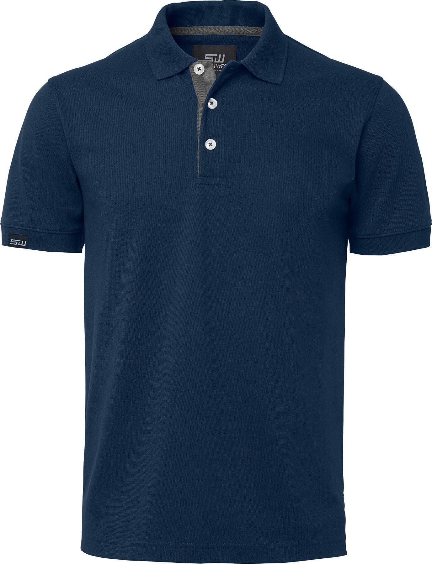 Weston Poloshirt, Herren, navy blau/grau, S-0