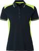 214 Poloshirt, Damen, navy blau/Fluoreszierendes gelb, XS