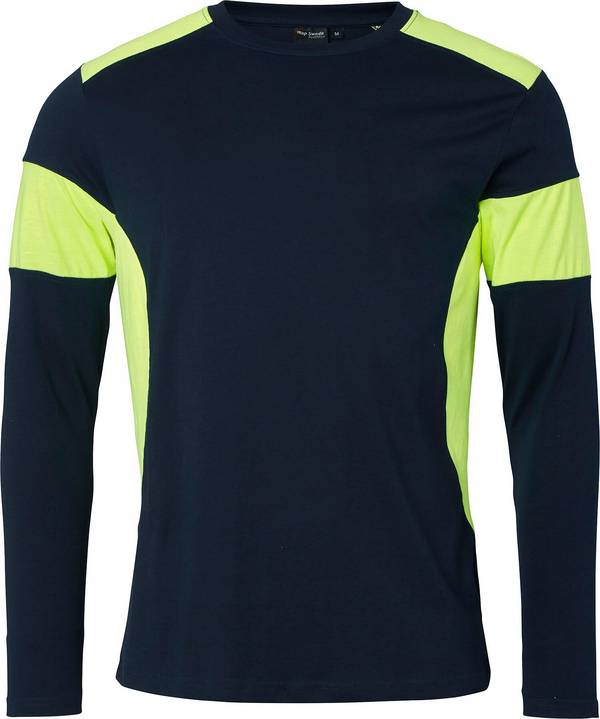 212 T-shirt, Unisex, navy blau/Fluoreszierendes gelb, 4XL