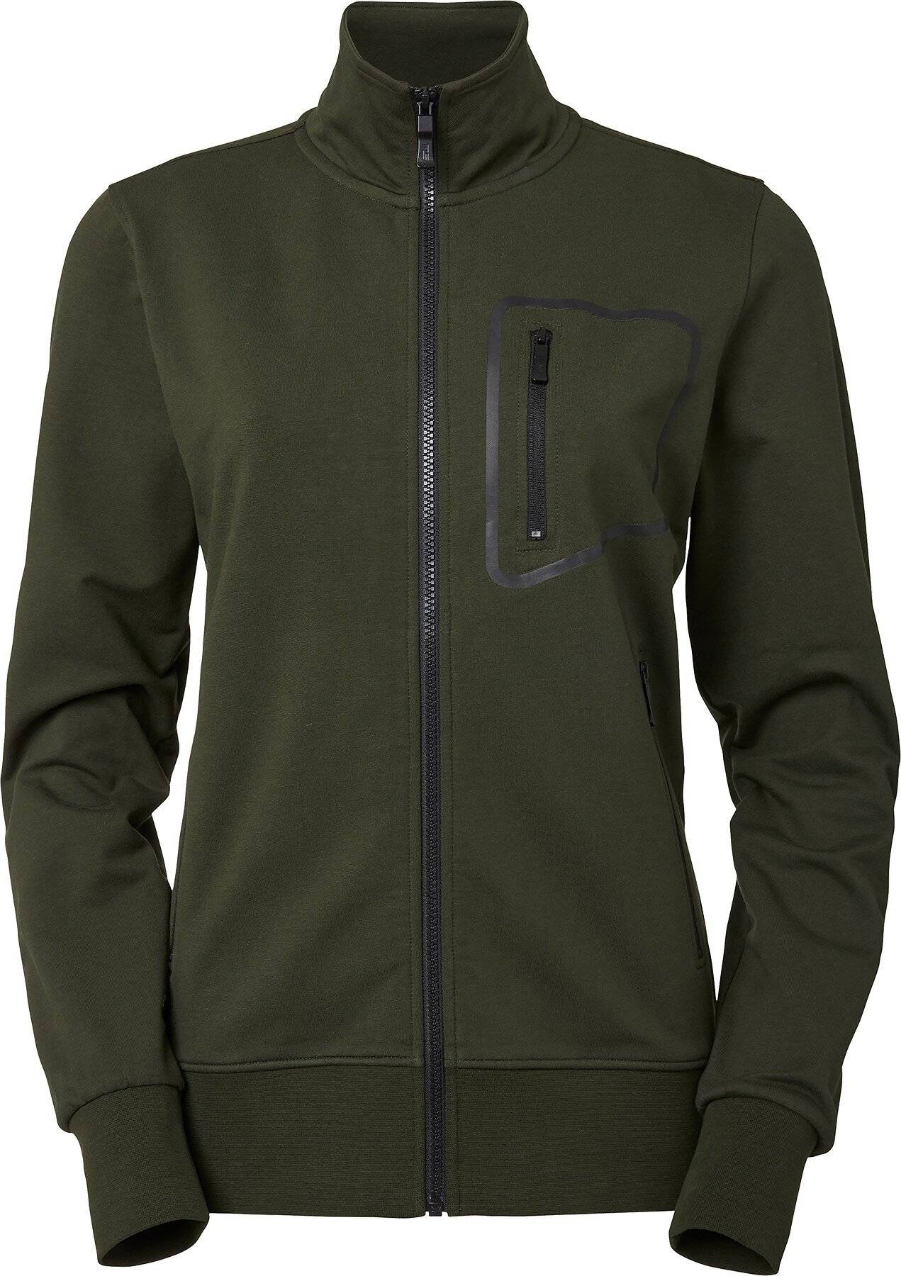 Nicole Full-Zip Sweatshirt, Damen, dunkel olive, XL-0