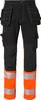 312 Lange Handwerker Hose, Unisex, schwarz/Fluoreszierendes orange, 23