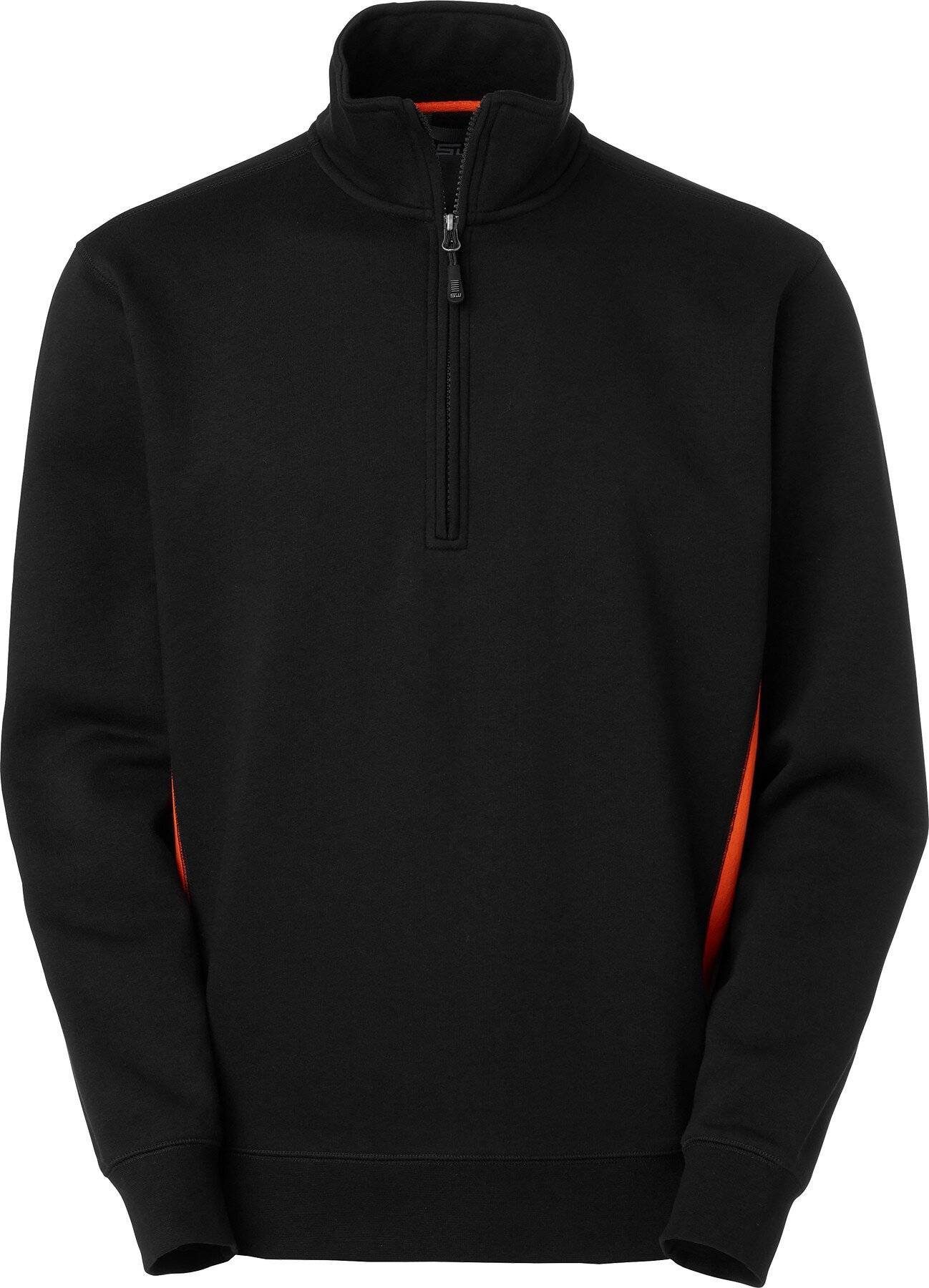 Webber Half-Zip Sweatshirt, Herren, schwarz/orange, 3XL-0