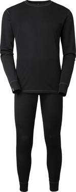 Basic Funktions-Unterwäsche Set, Unisex, schwarz, S