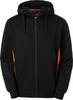 Franklin Full-Zip Sweatshirt, Herren, schwarz/orange, XS